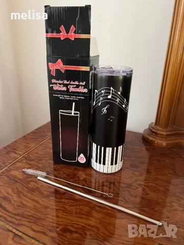 Термо чаша със сламка за топли и студени напитки, снимка 2 - Чаши - 52164712