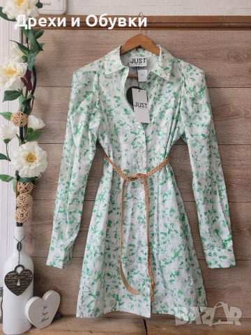 Рокля тип риза 100% памучна материя JUST 