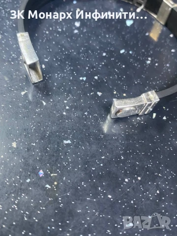 Сребърна силиконова гривна, снимка 5 - Гривни - 51255497