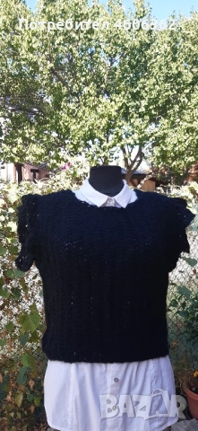 ръчно изплетен пуловер мохер, снимка 3 - Блузи с дълъг ръкав и пуловери - 51855491