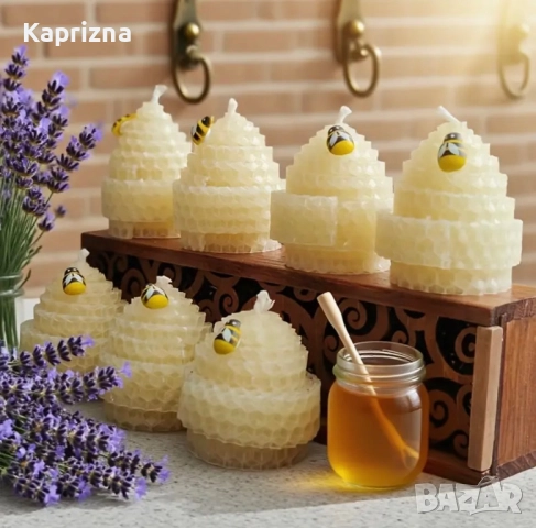 Комплект 12 ръчно изработени свещи в подаръчна кутия, снимка 4 - Декорация за дома - 51435061