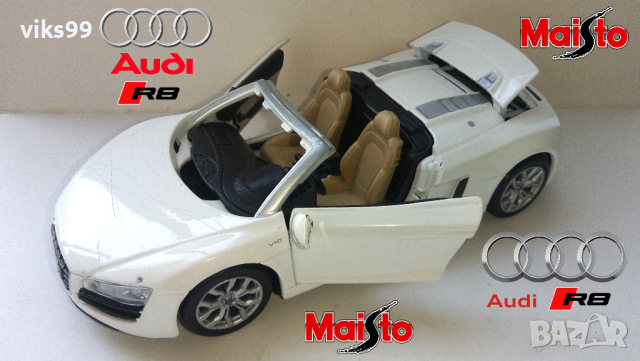 Audi R8 Spyder Maisto - Мащаб 1:24, снимка 1 - Колекции - 41261268