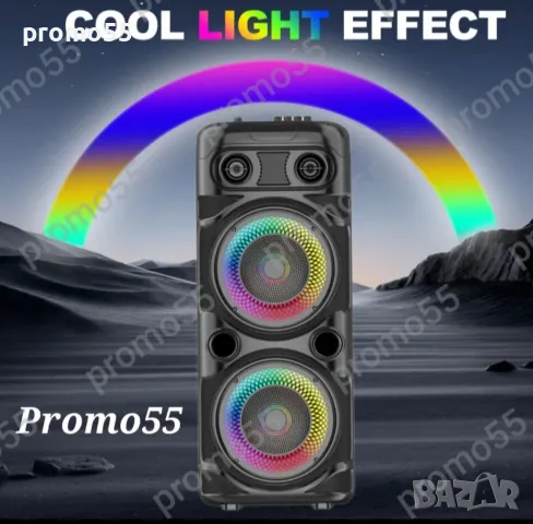 ПРОМО! Голяма Караоке Тонколона 16 инча 74см. с 2 Безжични Микрофона, снимка 8 - Тонколони - 50311275