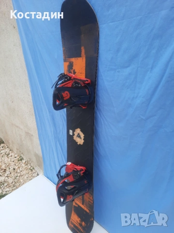 Сноуборд BURTON radius-150см.woodcore-flattop-rocker  с автомати , снимка 7 - Зимни спортове - 53066985
