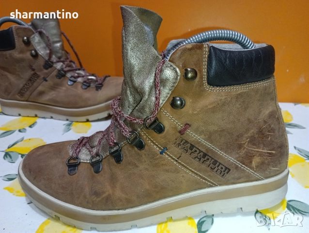 Napapijri кожени N 39 - 25 лв, снимка 2 - Дамски боти - 52751438
