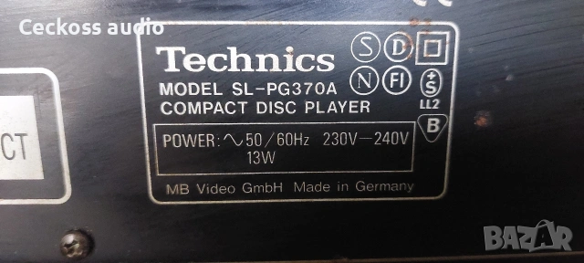 Сд плеър TECHNICS SL-PG370A, снимка 5 - Ресийвъри, усилватели, смесителни пултове - 53736141