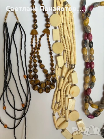Лот от 15 броя гердани (8 са с естествени камъни), снимка 6 - Колиета, медальони, синджири - 51233040