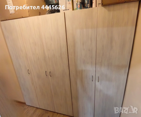 Продавам КОМПЛЕКТ гардероби – 5-крилен (2+3) - отлично състояние. , снимка 2 - Гардероби - 52829056