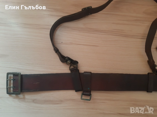Колан офицерски с портупей, естествена кожа, снимка 8 - Антикварни и старинни предмети - 52823588