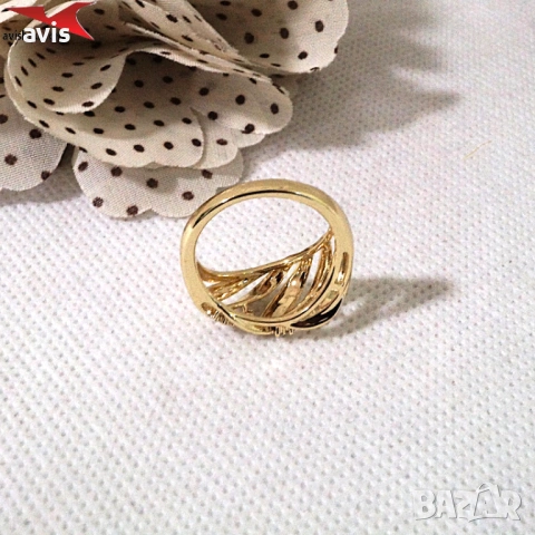 Пръстен с 14К златно покритие 224859, снимка 3 - Пръстени - 54022545