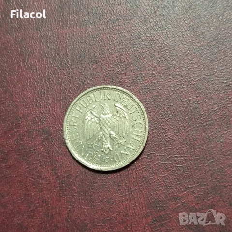 Германия 1 марка 1981 г. МД 'G' - Карлсруе, снимка 2 - Нумизматика и бонистика - 52774640