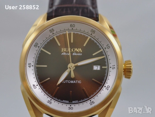 Bulova Accu-Swiss 64B127 Tellaro Автоматичен часовник - нов с кутия и документи, снимка 3 - Мъжки - 54092971