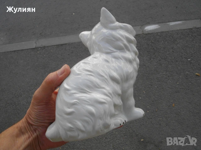 СТАР ПОРЦЕЛАН БЯЛА КОТКА  ГДР GDR , снимка 6 - Антикварни и старинни предмети - 51075242
