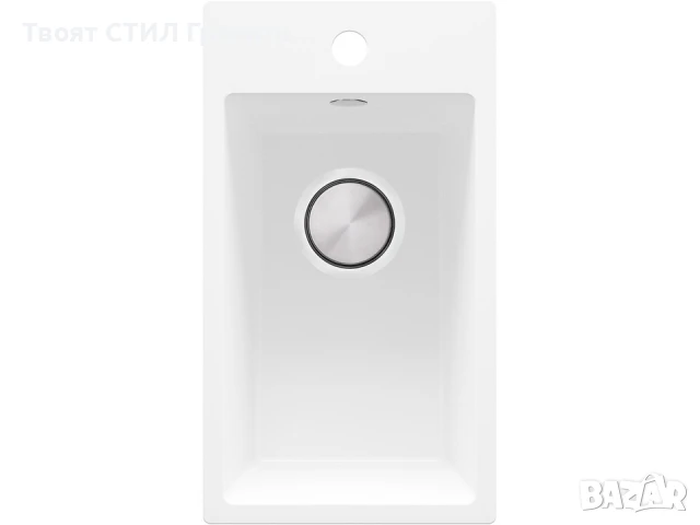 Бяла кухненска гранитна мивка Рига 30 XL 280 x 500 mm, снимка 8 - Мивки - 51248981