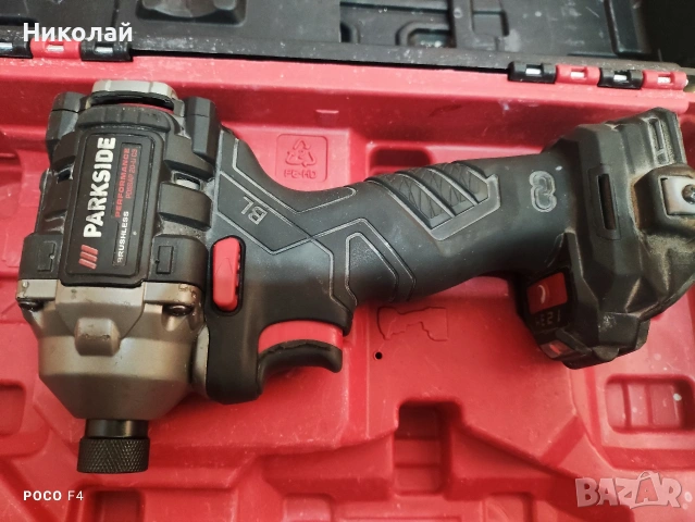 За части/ремонт!Акумулаторен ударен импакт Parkside PDSSAP 20-Li-C3, снимка 2 - Винтоверти - 53884095