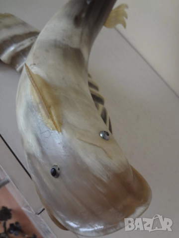 Фигура на риба - статуетка от животински рога, снимка 8 - Колекции - 53344555