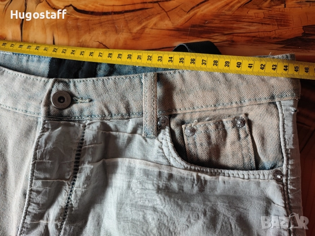 Baggy Casual Loose Fit Jeans дънки панталони карго двойни черно каки дизайн Rick Owens размер 32-34, снимка 5 - Дънки - 52689067