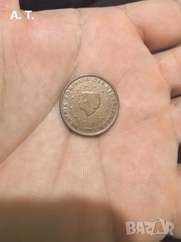 Дефектна евро монета 5 цента Холандия, снимка 2 - Нумизматика и бонистика - 53153658