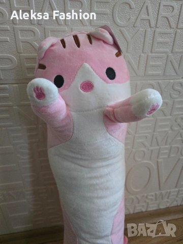 Плюшено дълго коте за гушкане мачкане и игра, снимка 6 - Плюшени играчки - 52158242