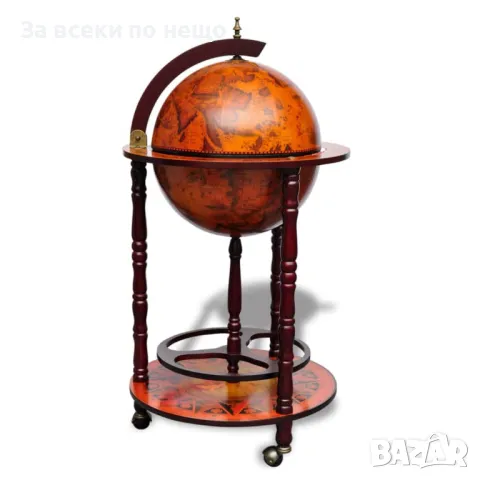 Глобус бар стойка за вино, евкалиптово дърво Код P358