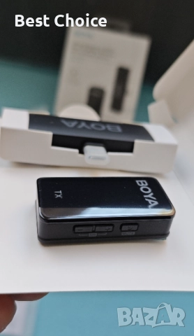 Ултракомпактни 2.4GHz двуканални безжични микрофонни BOYA WMic5, снимка 9 - Слушалки, hands-free - 52814738