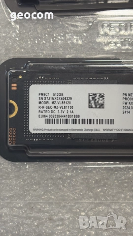 512GB SSD Samsung PM9C1 M2-2280 (nVme,PCI-Ex Gen4x4), снимка 2 - Твърди дискове - 51687000