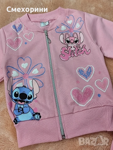 Детски памучен комплект Стич, от три части, за момиченца 3-4г, 4-5г, 5-6г, 6-7г, снимка 6 - Детски комплекти - 53005454