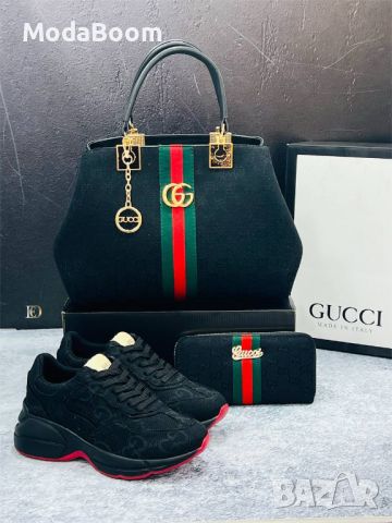 Gucci | стилни дамски черни компоненти , снимка 4 - Дамски елегантни обувки - 46672903