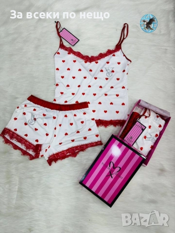 Victoria’s Secret Детска Лятна Къси Пижама - Горнище Потник И Къси Панталони Код SK1285, снимка 5 - Пижами - 54286027