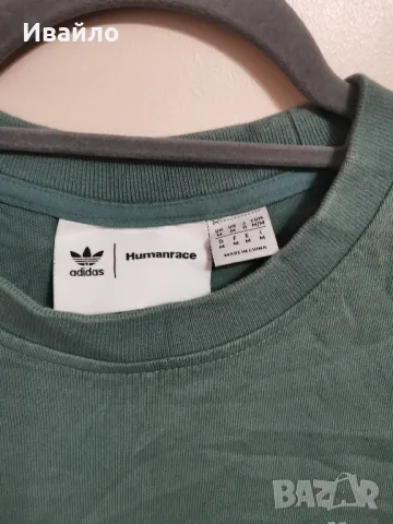 Adidas x Pharrell Williams Basics T-Shirt 'Hazy Emerald' 

, снимка 3 - Тениски - 47011349