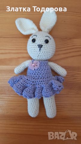 Плетена играчка зайче, снимка 1 - Кукли - 46463093