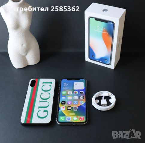 iPhone X Silver 64 Gb 100% Батерия