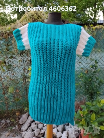 ръчно изплетен пуловер , снимка 2 - Жилетки - 52116942