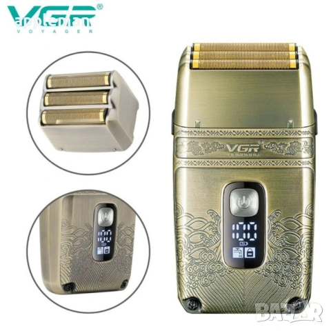 Електрическа самобръсначка с тройна титанова мрежа VGR V-335, снимка 2 - Електрически самобръсначки - 53721995