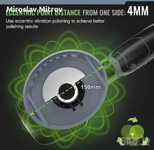 WORKPRO акумулаторна ексцентършлайф полирмашина 12V - 2бр батерия, снимка 2 - Аксесоари и консумативи - 54217847