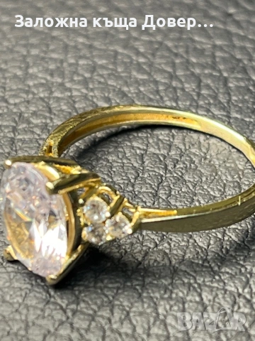 Златен пръстен венчална халка кубичен циркон ЧИСТО НОВ Gold halka venchalna prasten, снимка 8 - Пръстени - 53090710