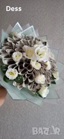 !! Лукс в опаковка – Букет с пари!!, снимка 6 - Ръчно изработени сувенири - 51374540