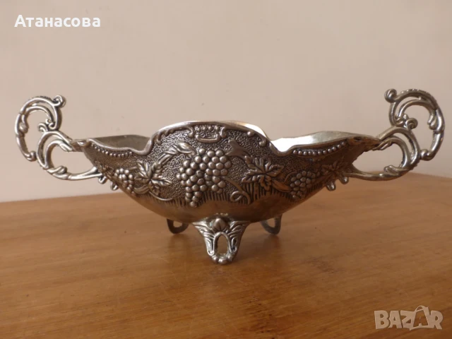 Посребрена сосиера, снимка 4 - Антикварни и старинни предмети - 51007057