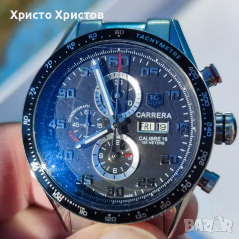 Мъжки луксозен часовник TAG HEUER CARRERA CALIBRE 16 43MM  DAY-DATE, снимка 6 - Мъжки - 32322086