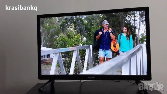 Телевизор Crown 24 инчов на 12 и 220 волта , снимка 10 - Телевизори - 51338887
