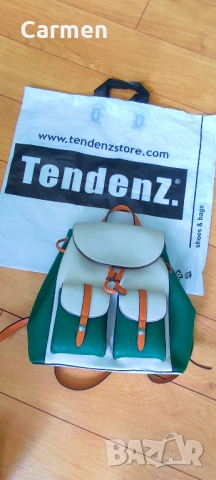 TendenZ - дамска раница в зелен цвят, снимка 6 - Раници - 52429479