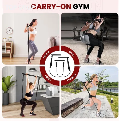 Комплект регулируеми ластици за съпротивление за пилатес, снимка 4 - Йога - 49938089