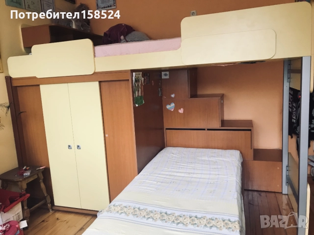 Детска спалня на два етажа, снимка 2 - Спални и легла - 51632446