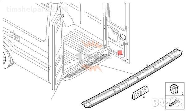 Лайстна заден панел за Iveco Daily след 2014 год., снимка 2 - Части - 52879143