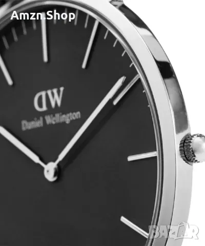 Мъжки часовник Daniel Wellington Classic Black Sheffield антиалергична стомана с черна кожена каишка, снимка 9 - Мъжки - 47010837