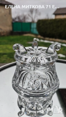 Кристална захарничка или бижутерка на крачета, снимка 3 - Аксесоари за кухня - 53633849