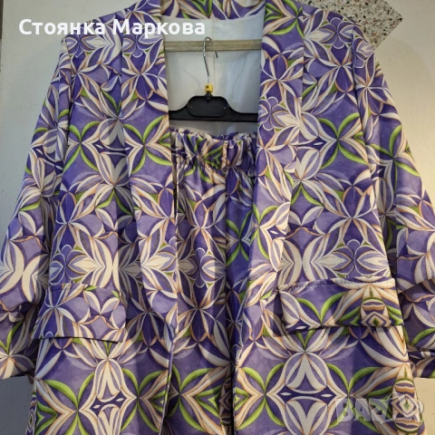 Елегантен костюм в лилаво и зелено-Италия, снимка 5 - Костюми - 53234398