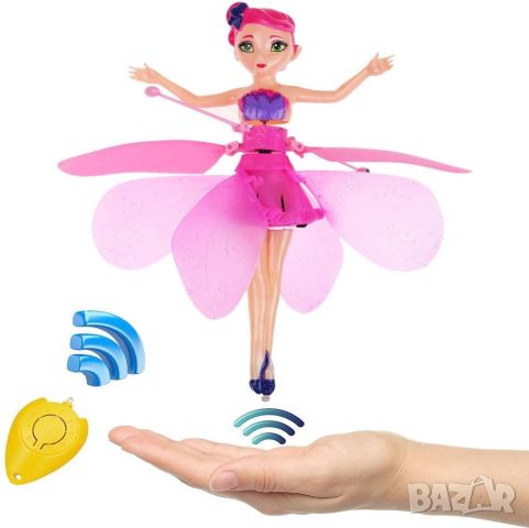 HIT - Магическа летяща приказна фея "Ella"   кукла  Princess Aircraft - СИНЯ, снимка 1 - Кукли - 46498174