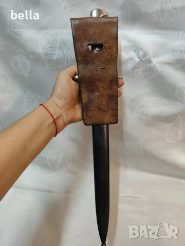 Автентичен швейцарски щик модел 1918 г.Elsener Schwyz , снимка 7 - Антикварни и старинни предмети - 54112639