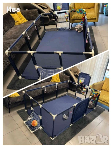 НОВИ! Голяма детска кошара за игра + подарък (топки) /ограда/ заграждение за бебе / дете, снимка 4 - Кошарки - 33512569